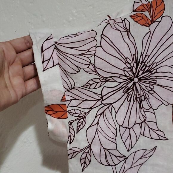 Rachel Roy 100% Linen Floral Top - Picture 3 of 9